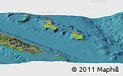 Physical Panoramic Map of Îles Loyauté, satellite outside