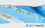 Physical Panoramic Map of Îles Loyauté, shaded relief outside