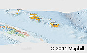 Political Panoramic Map of Îles Loyauté, lighten