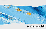 Political Panoramic Map of Îles Loyauté, political shades outside