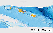 Political Panoramic Map of Îles Loyauté, single color outside