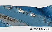 Shaded Relief Panoramic Map of Îles Loyauté, darken