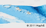 Shaded Relief Panoramic Map of Îles Loyauté, single color outside