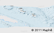 Silver Style Panoramic Map of Îles Loyauté, single color outside