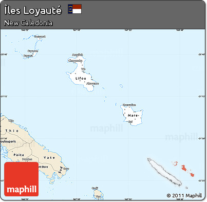 Classic Style Simple Map of Îles Loyauté