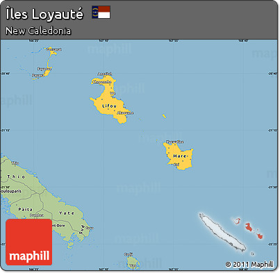 Savanna Style Simple Map of Îles Loyauté