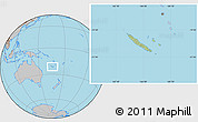 Savanna Style Location Map of New Caledonia, gray outside