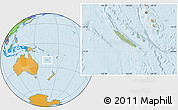 Savanna Style Location Map of New Caledonia, political outside