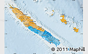 Political Map of New Caledonia, lighten