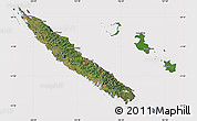 Satellite Map of New Caledonia, cropped outside