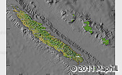 Satellite Map of New Caledonia, desaturated