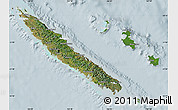 Satellite Map of New Caledonia, lighten