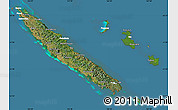 Satellite Map of New Caledonia, lighten, semi-desaturated, land only