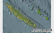 Satellite Map of New Caledonia, semi-desaturated