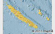 Savanna Style Map of New Caledonia, single color outside