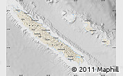 Shaded Relief Map of New Caledonia, lighten, desaturated