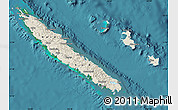 Shaded Relief Map of New Caledonia, satellite outside