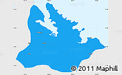 Political Simple Map of Canala, single color outside
