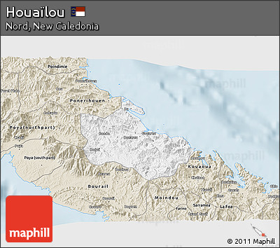 Classic Style 3D Map of Houaïlou
