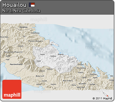 Classic Style 3D Map of Houaïlou