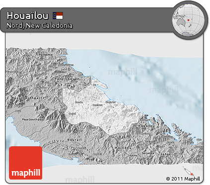 Gray 3D Map of Houaïlou