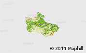Physical 3D Map of Houaïlou, cropped outside