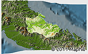 Physical 3D Map of Houaïlou, darken