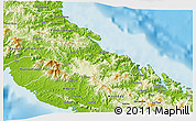 Physical 3D Map of Houaïlou