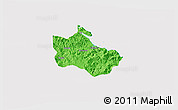 Political 3D Map of Houaïlou, cropped outside