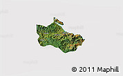 Satellite 3D Map of Houaïlou, cropped outside