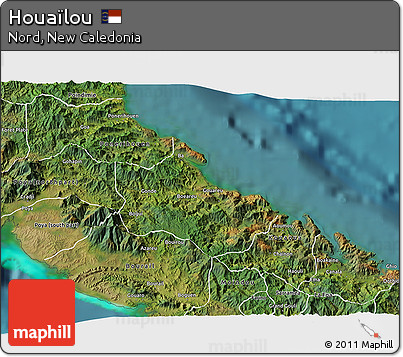 Satellite 3D Map of Houaïlou
