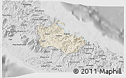 Shaded Relief 3D Map of Houaïlou, desaturated