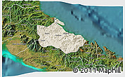 Shaded Relief 3D Map of Houaïlou, satellite outside