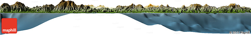 Physical Horizon Map of Houaïlou, darken