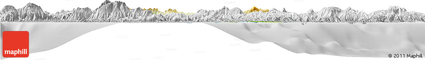 Physical Horizon Map of Houaïlou, lighten, desaturated