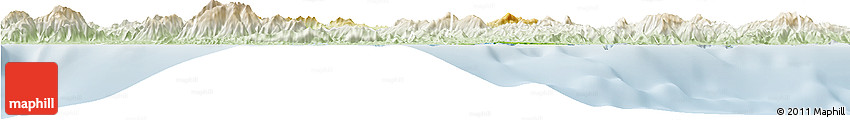 Physical Horizon Map of Houaïlou, lighten