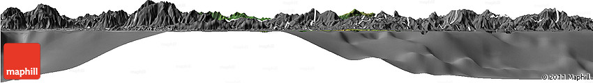 Satellite Horizon Map of Houaïlou, desaturated