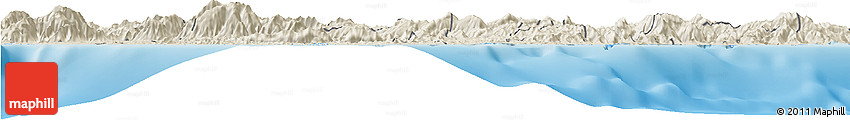Shaded Relief Horizon Map of Houaïlou