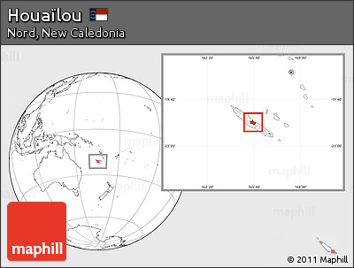 Blank Location Map of Houaïlou