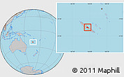 Gray Location Map of Houaïlou, within the entire country