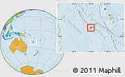 Political Location Map of Houaïlou, highlighted country