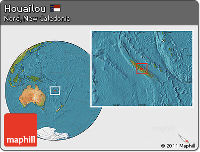 Satellite Location Map of Houaïlou