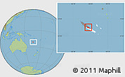 Savanna Style Location Map of Houaïlou, highlighted country, highlighted parent region, within the entire country