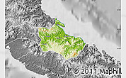 Physical Map of Houaïlou, desaturated