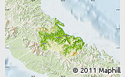 Physical Map of Houaïlou, lighten