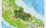 Satellite Map of Houaïlou, physical outside