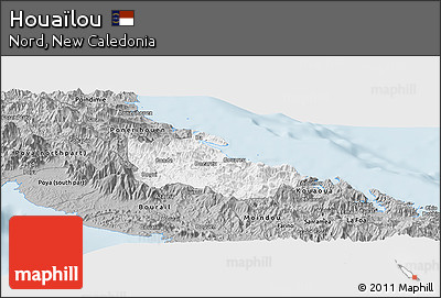 Gray Panoramic Map of Houaïlou