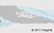 Gray Panoramic Map of Houaïlou, single color outside