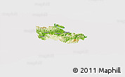 Physical Panoramic Map of Houaïlou, cropped outside