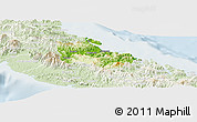 Physical Panoramic Map of Houaïlou, lighten